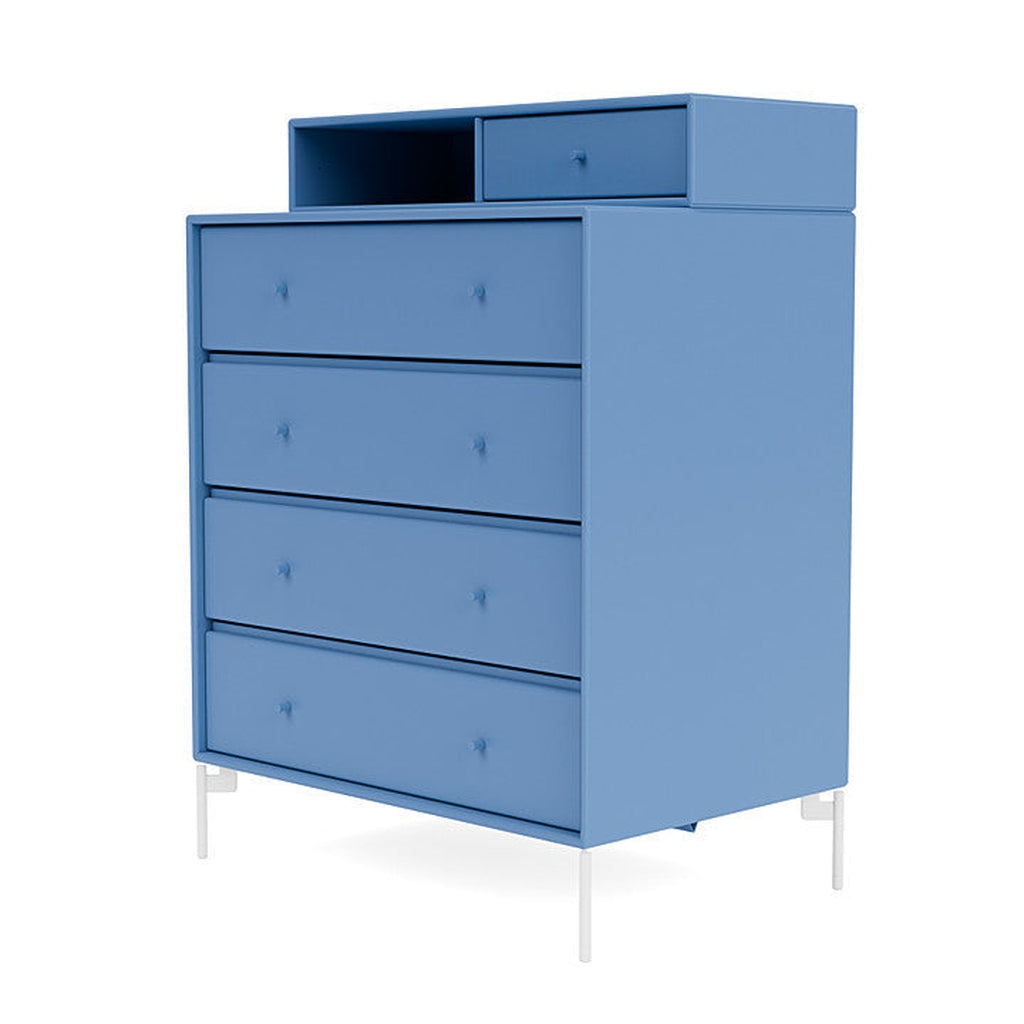 Montana Keep Bre of Drawers With Ben, Azure Blue/Snow White