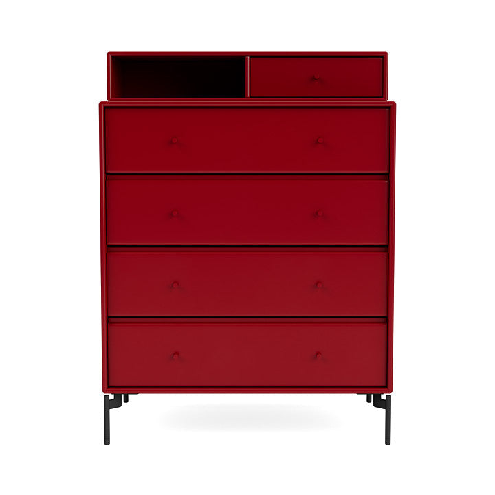 Montana Keep Bre of Drawers With Ben, Beetroot Red/Black
