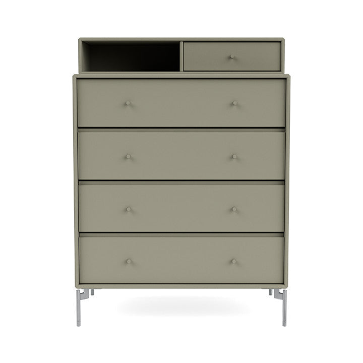 Montana Keep Bre of Drawers With Ben, Fennel Green/Chrome Mat