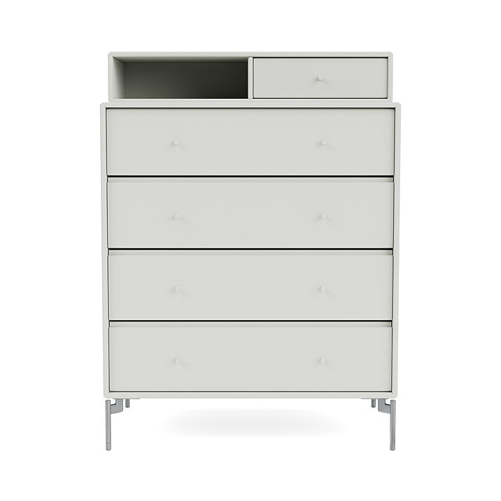 Montana Keep Bre of Drawers With Ben, Nordic White/Chrome Mat