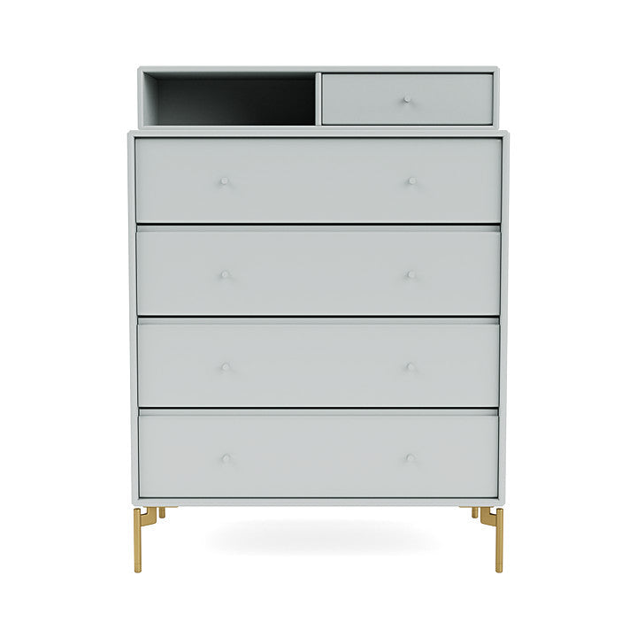 Montana Keep Bre of Drawers With Ben, Oyster Grey/Brass