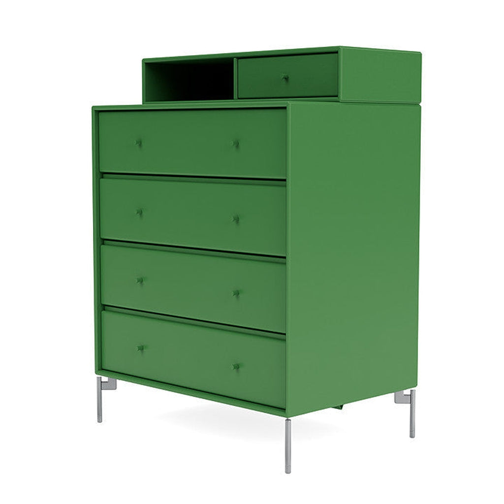 Montana Keep Bre of Drawers With Ben, Parsley Green/Chrome Mat