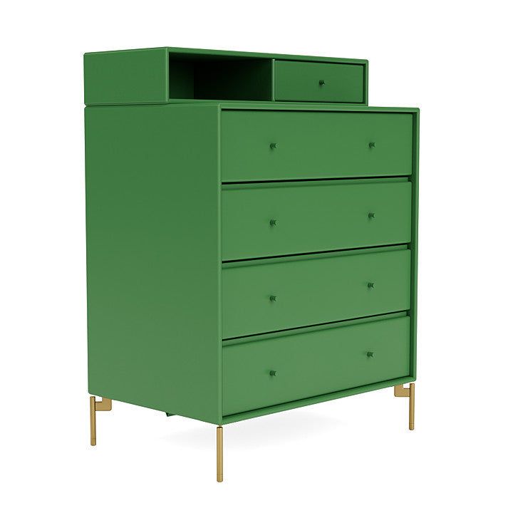 Montana Keep Bre of Drawers With Ben, Parsley Green/Brass