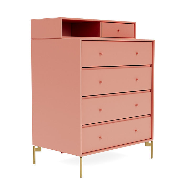 Montana Keep Bre of Drawers With Ben, Rabarber Red/Brass