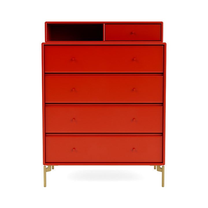 Montana Keep Bre of Drawers With Ben, Rose Red/Brass