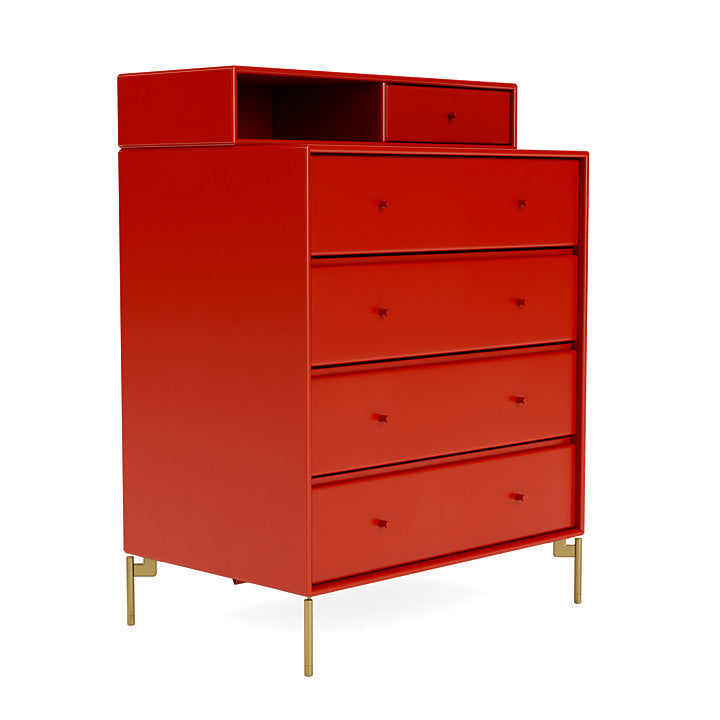 Montana Keep Bre of Drawers With Ben, Rose Red/Brass