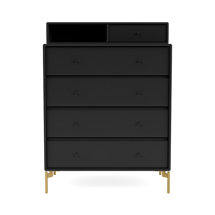 Montana Keep Bre of Drawers With Ben, Black/Brass