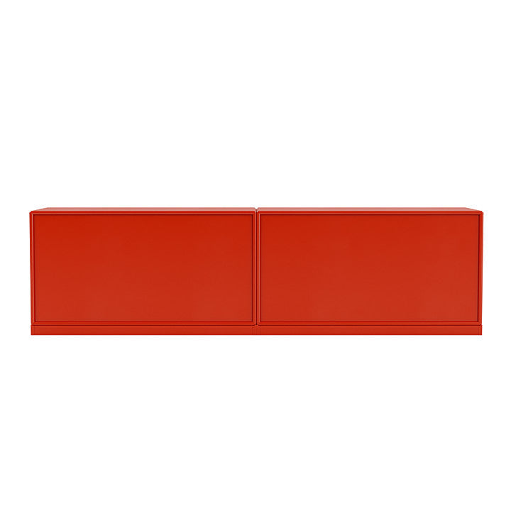 Montana Line avlång skänk med 3 cm piedestal, rosröd