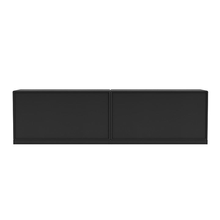 Montana Line avlång skänk med 3 cm piedestal, svart