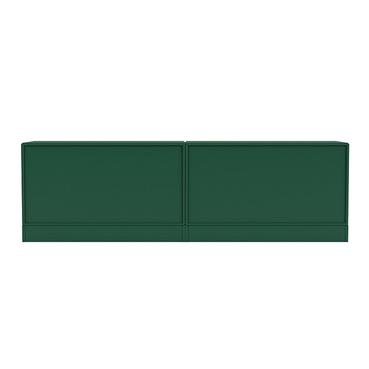 Montana Line avlång skänk med 7 cm piedestal, tallgrön