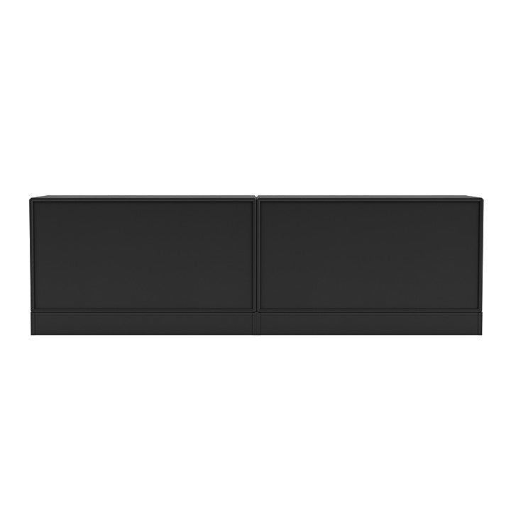 Montana Line avlång skänk med 7 cm piedestal, svart