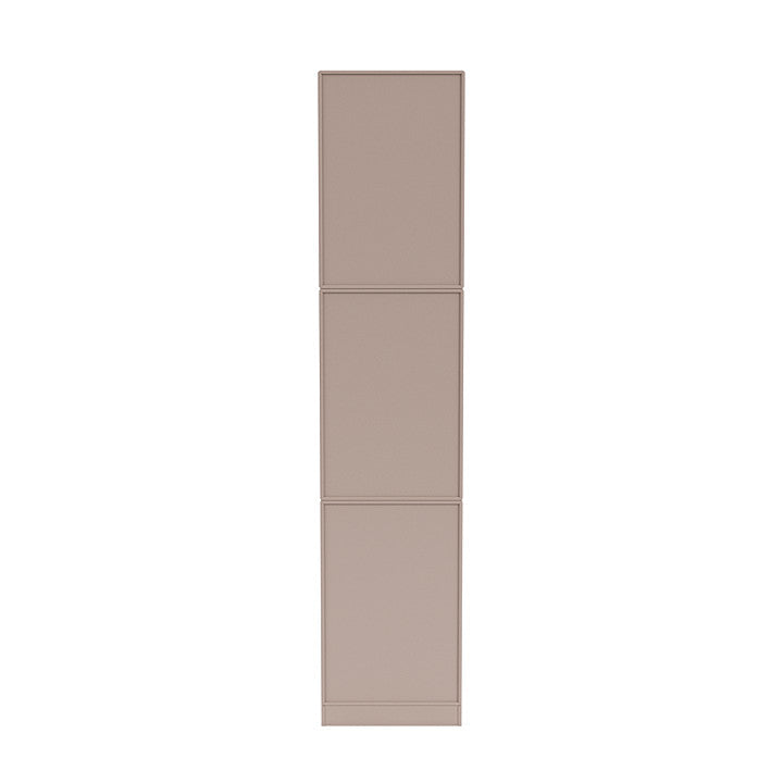 Montana Loom Smal bokhylla med 7 cm uttag, svampbrun