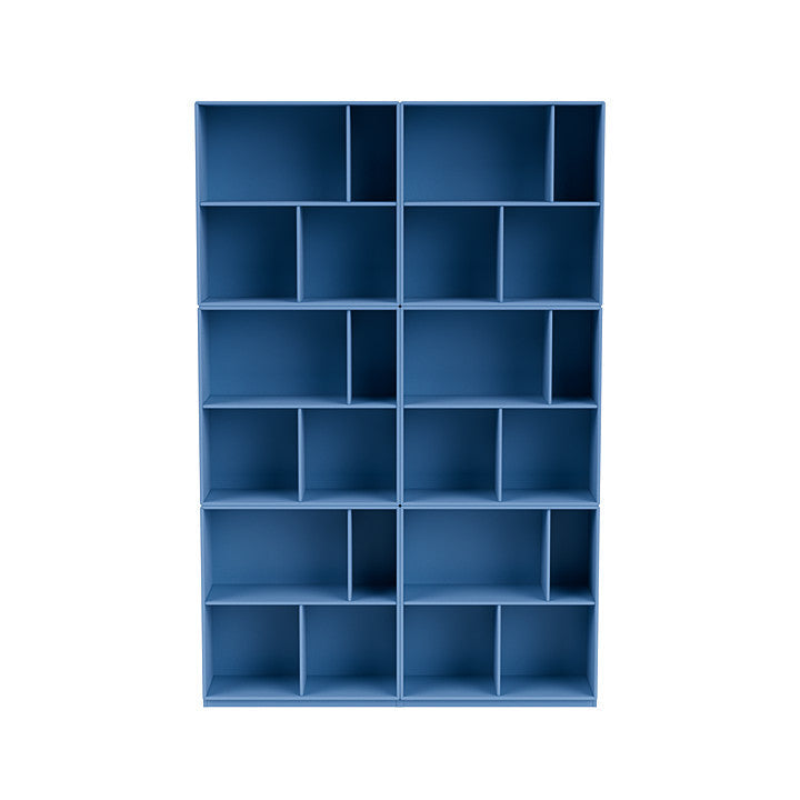 Montana läste klassisk bokhylla med 3 cm piedestal, Azure Blue