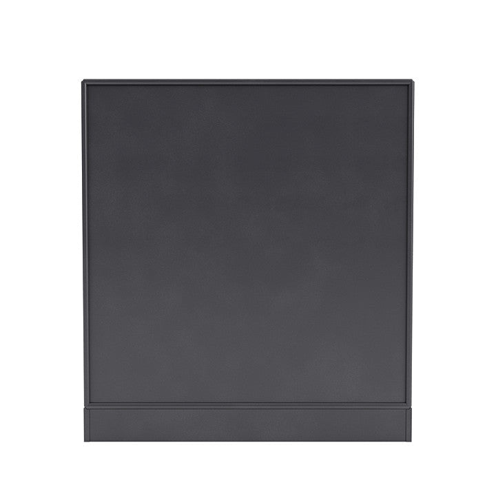 Montana Show bokhylla med 7 cm piedestal, kol svart