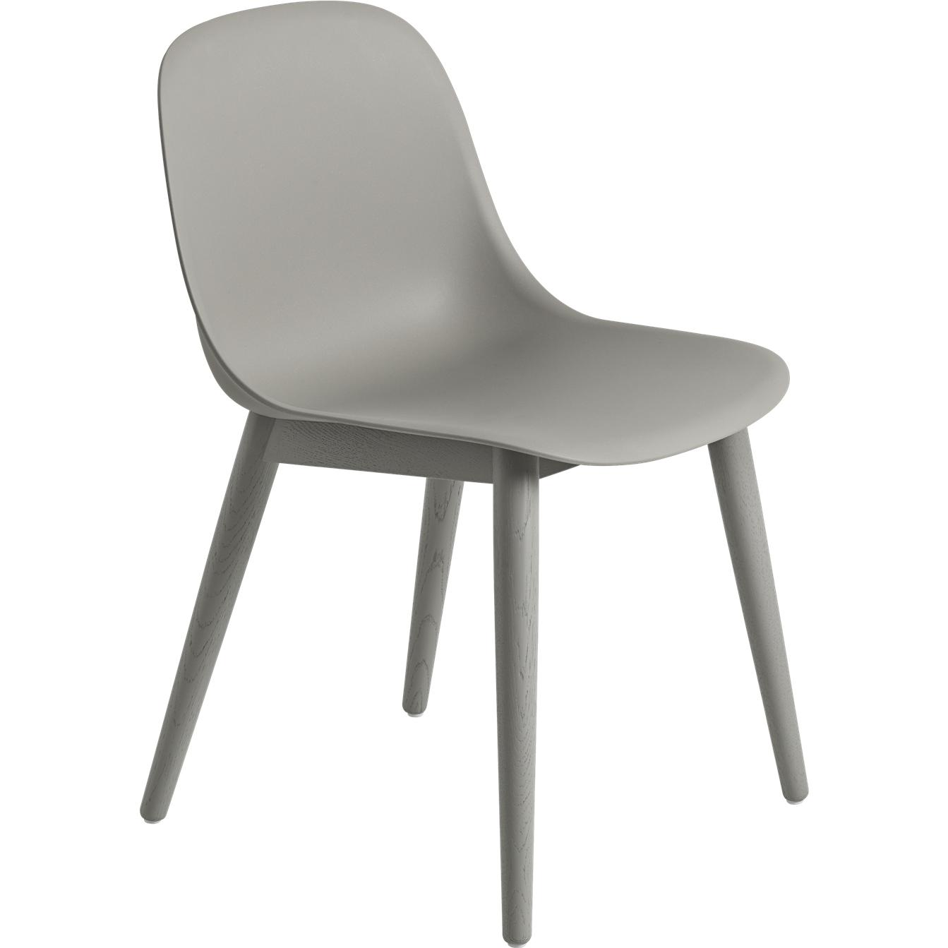 Muuto Fiber Side Chair Wood Ben Fiber Seat, Grey