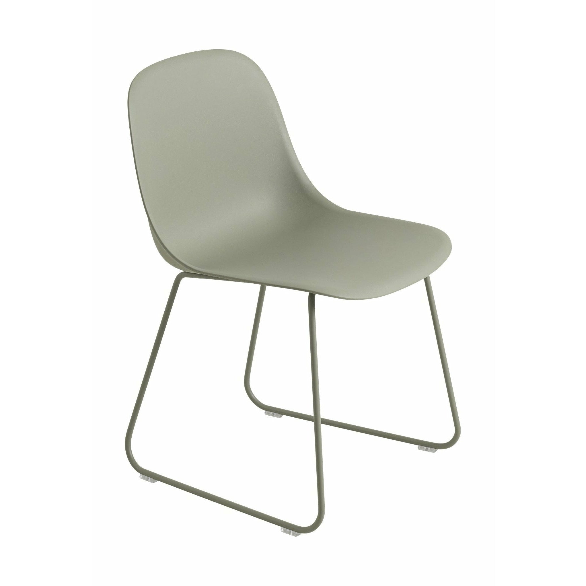 Muuto Fiber Side Chair (återvunnen) Sluded Base, Green/Green