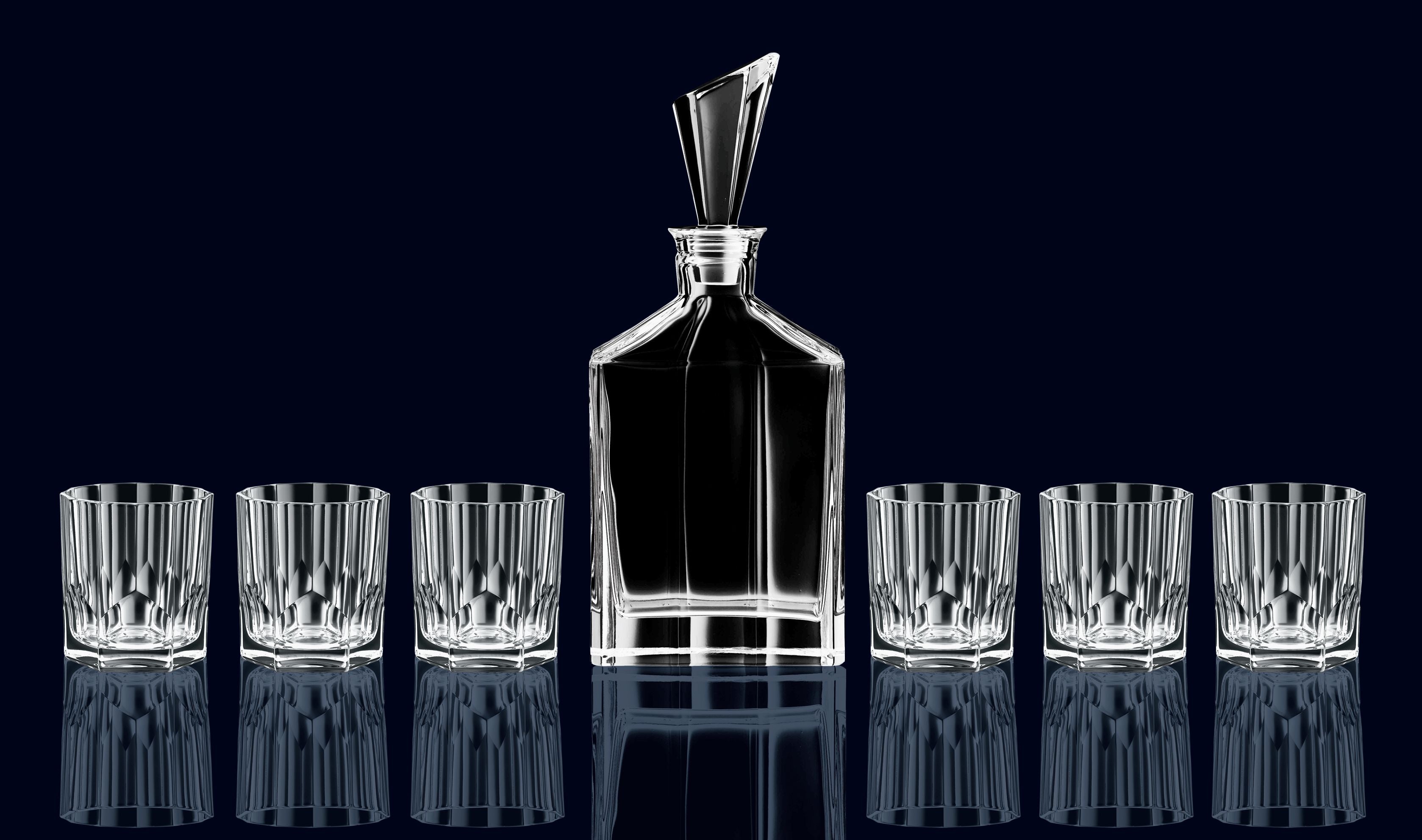 Nachtmann Aspen Whisky Set, 1 karaff + 6 glas.