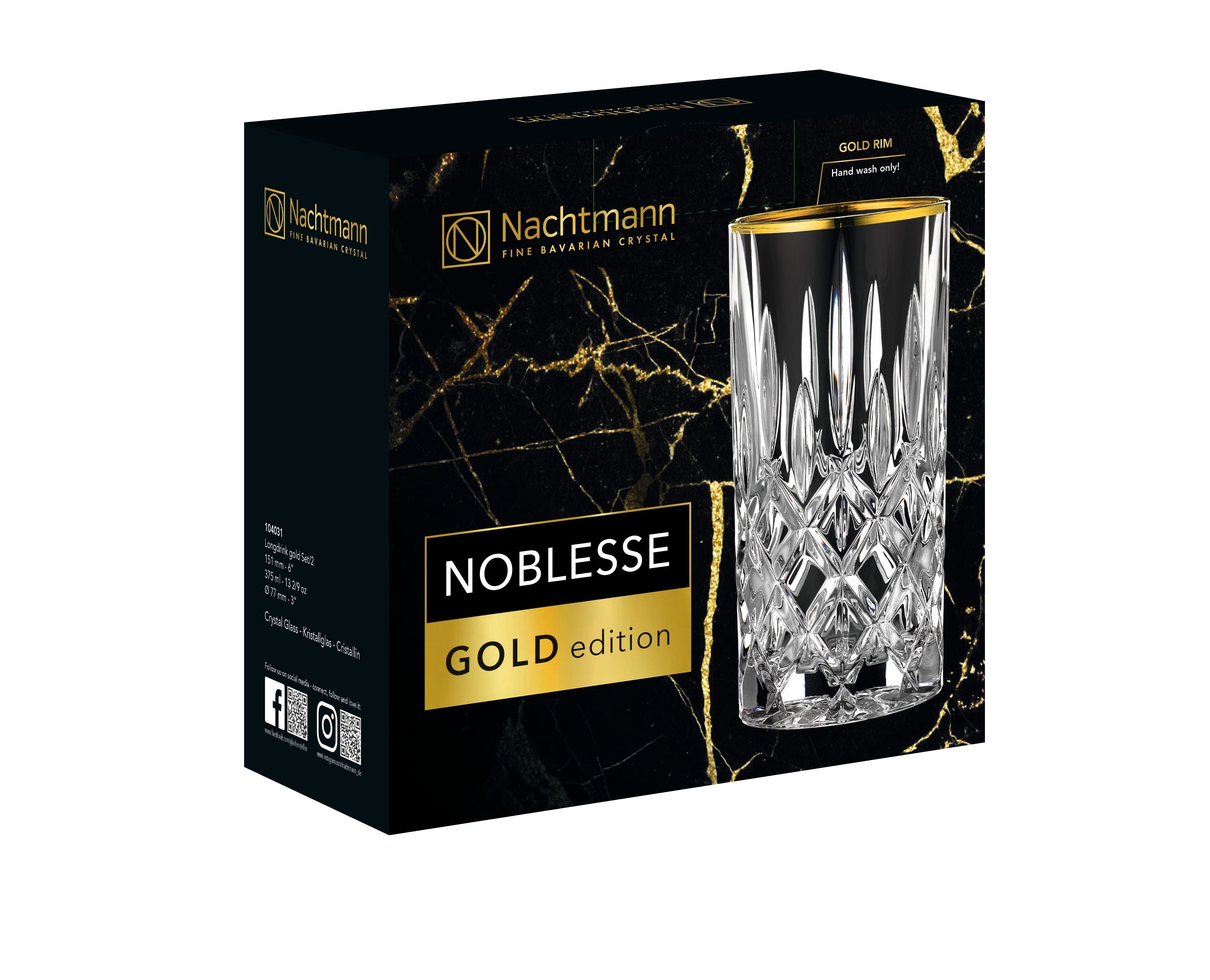 Nachtmann Noblesse Gold Long Drink Glass 375 ml, 2 st.