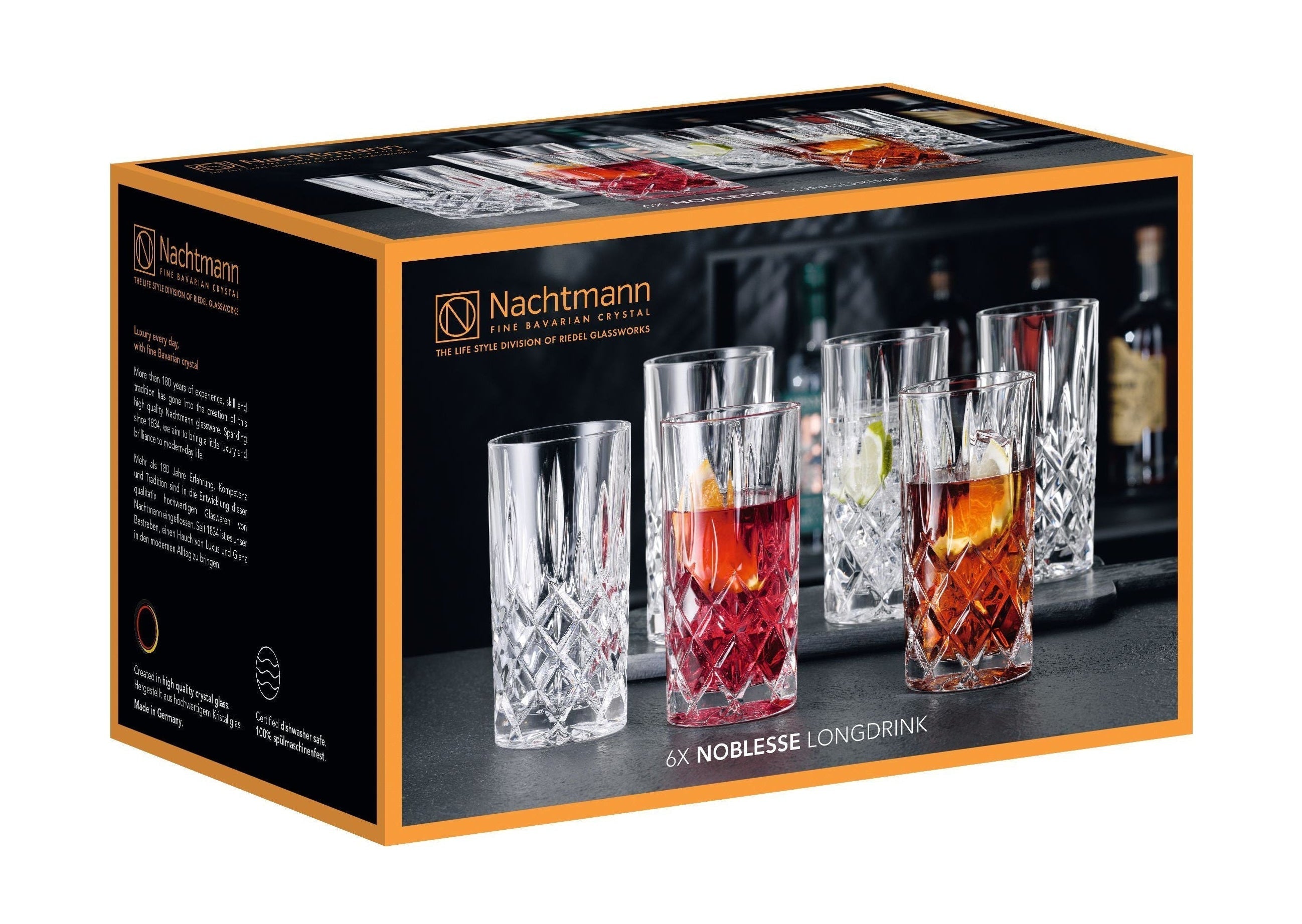 Nachtmann Noblesse Long Drink Glass 375 Ml, Set Of 6