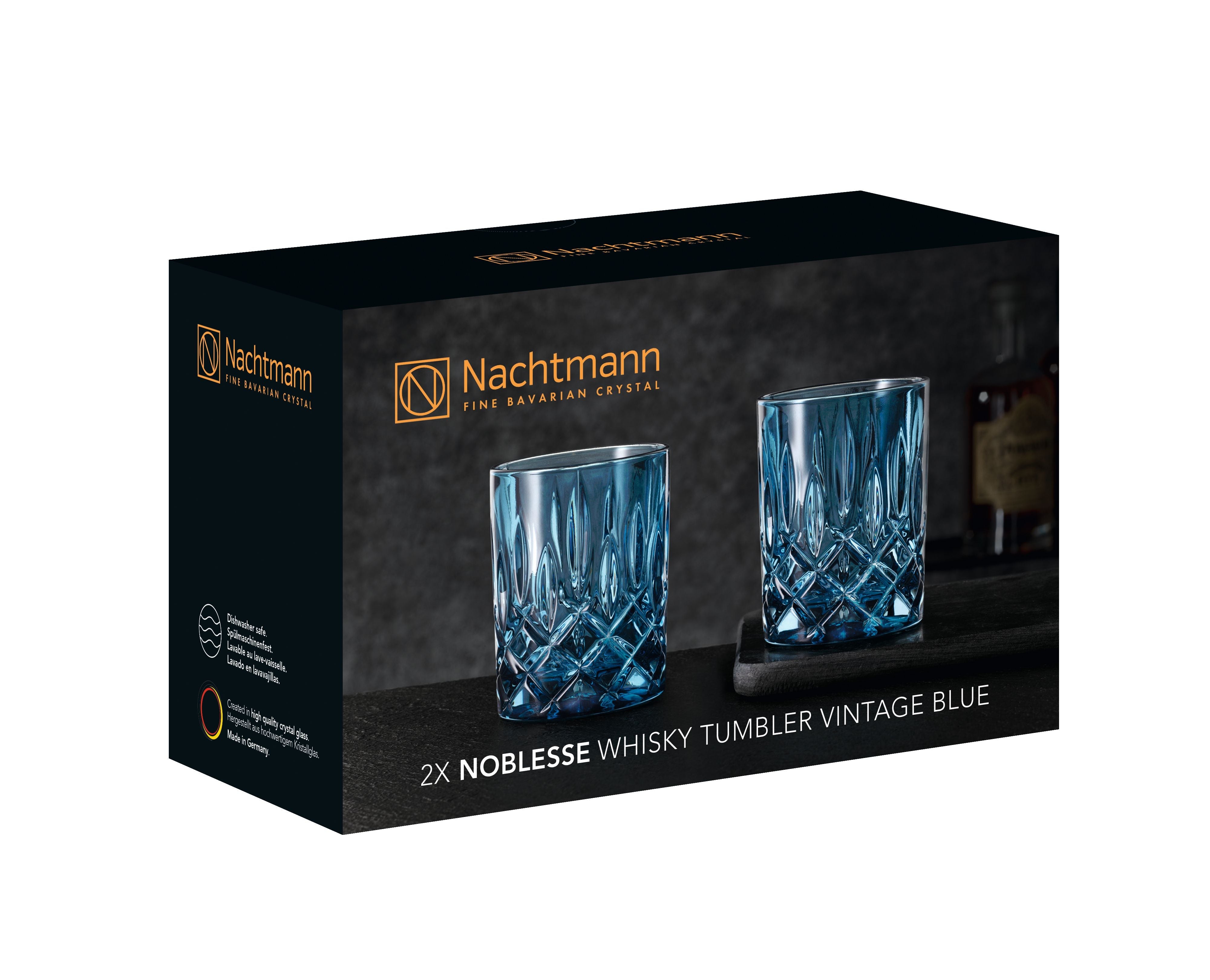 Nachtmann Noblesse Whiskyglas Vintage Blue 295 ml, 2 Stk.