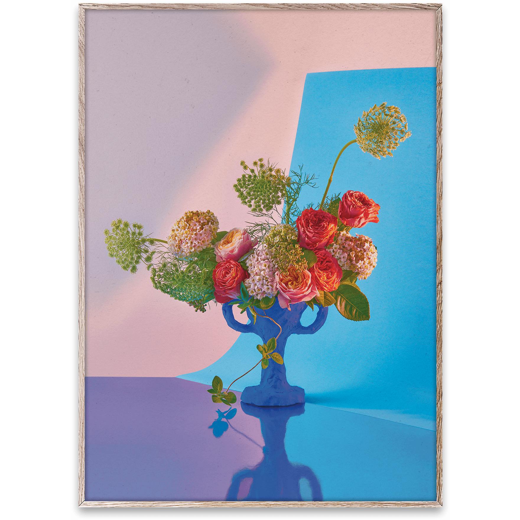 Paper Collective Bloom 02 -affisch 50x70 cm, cyan