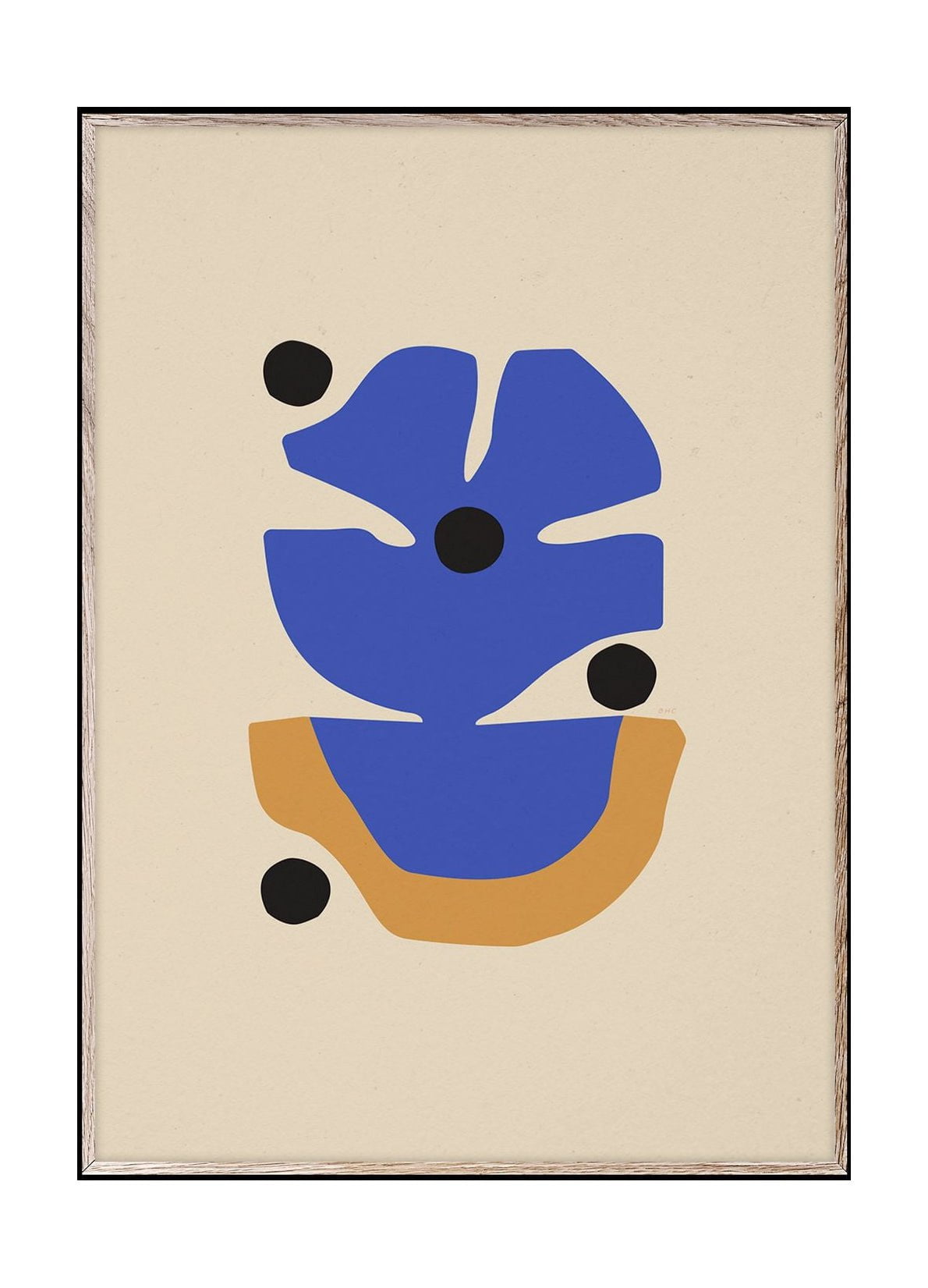 Paper Collective Flor Azul -affisch, 50x70 cm