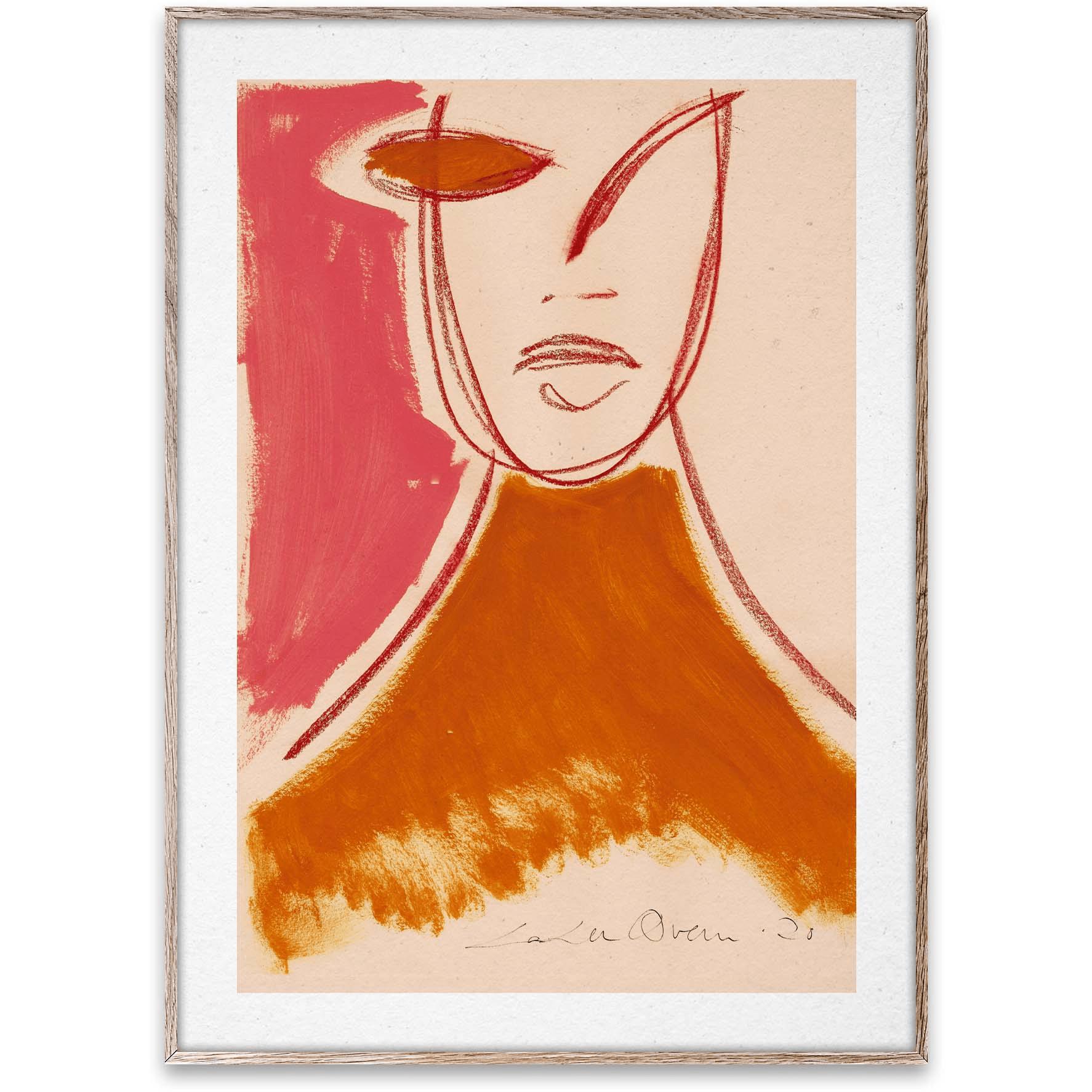 Paper Collective Pink Portrait Plakat, 30X40 Cm