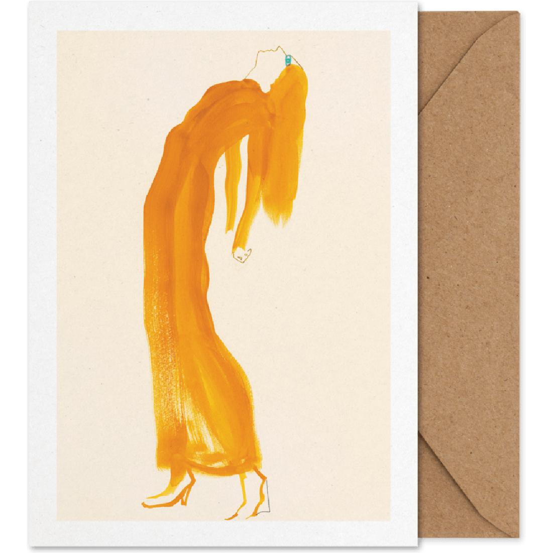 Paper Collective Saffronklänningskonstkortet