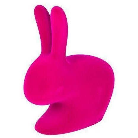Qeeboo Rabbit Bogstøtte med Fløjl XS, Fuxia