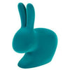 Qeeboo Rabbit Book Support med Velvet XS, Turquoise