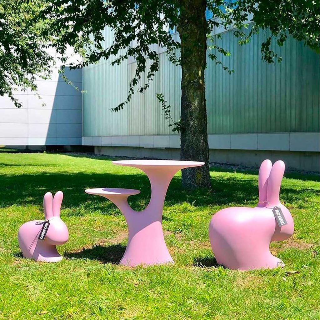 Qeeboo Rabbit Tree Bord by Stefano Giovannoni, Sort