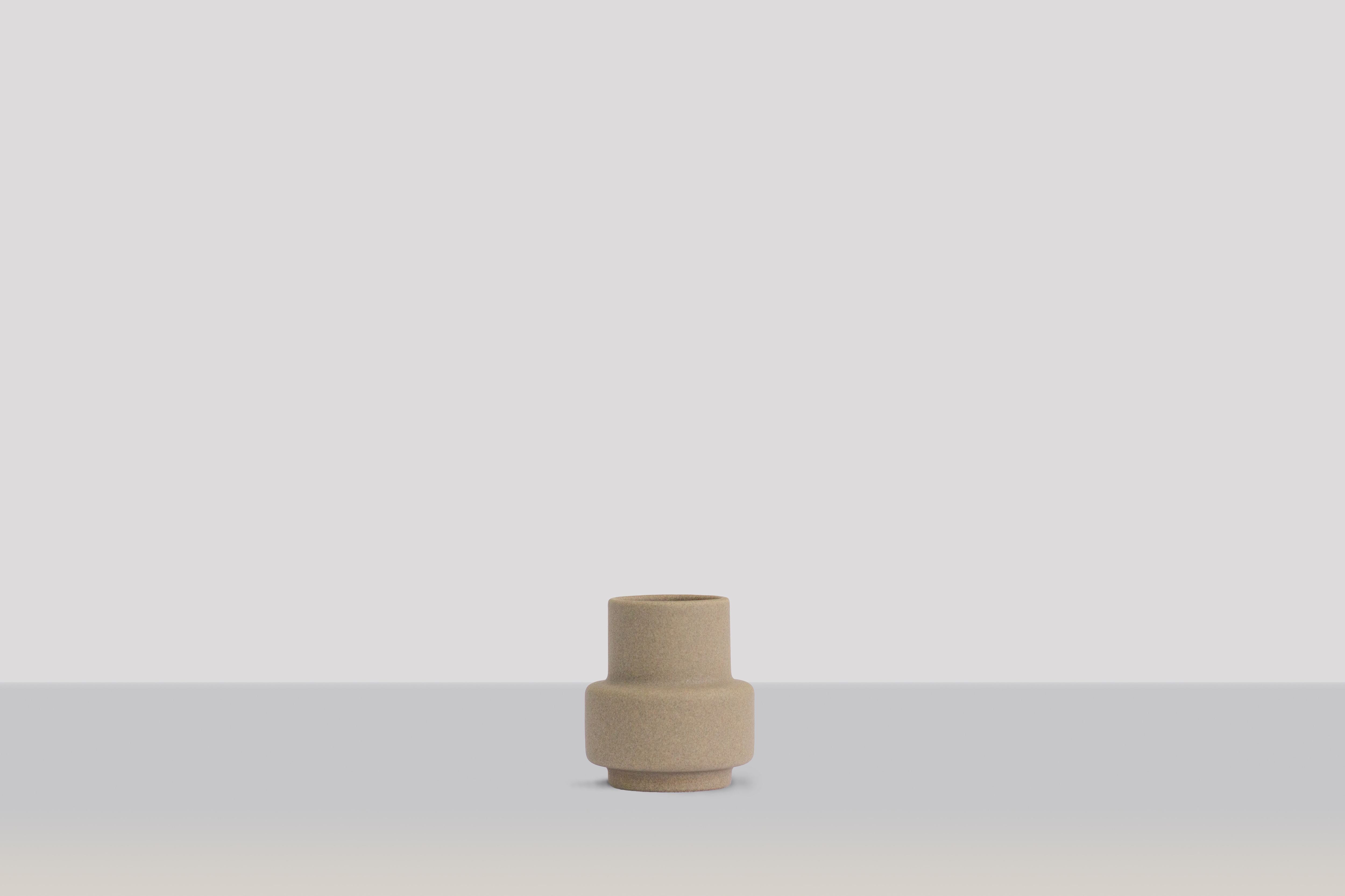 Ro Collection Hurricane Ceramic Vase Little, Light Stone