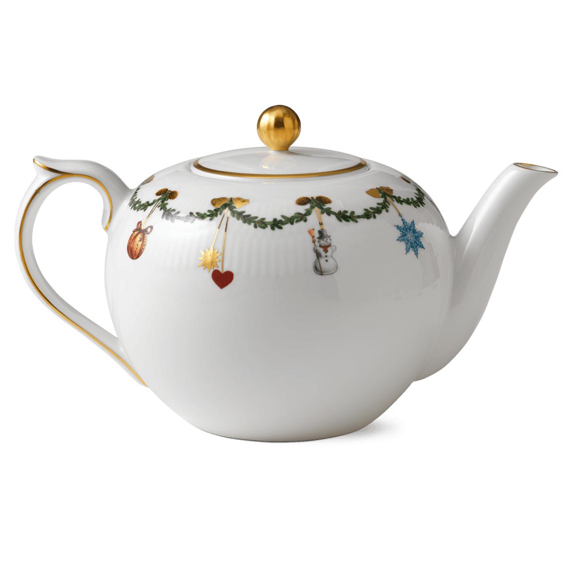 Royal Copenhagen Star Rifled Christmas Teapot