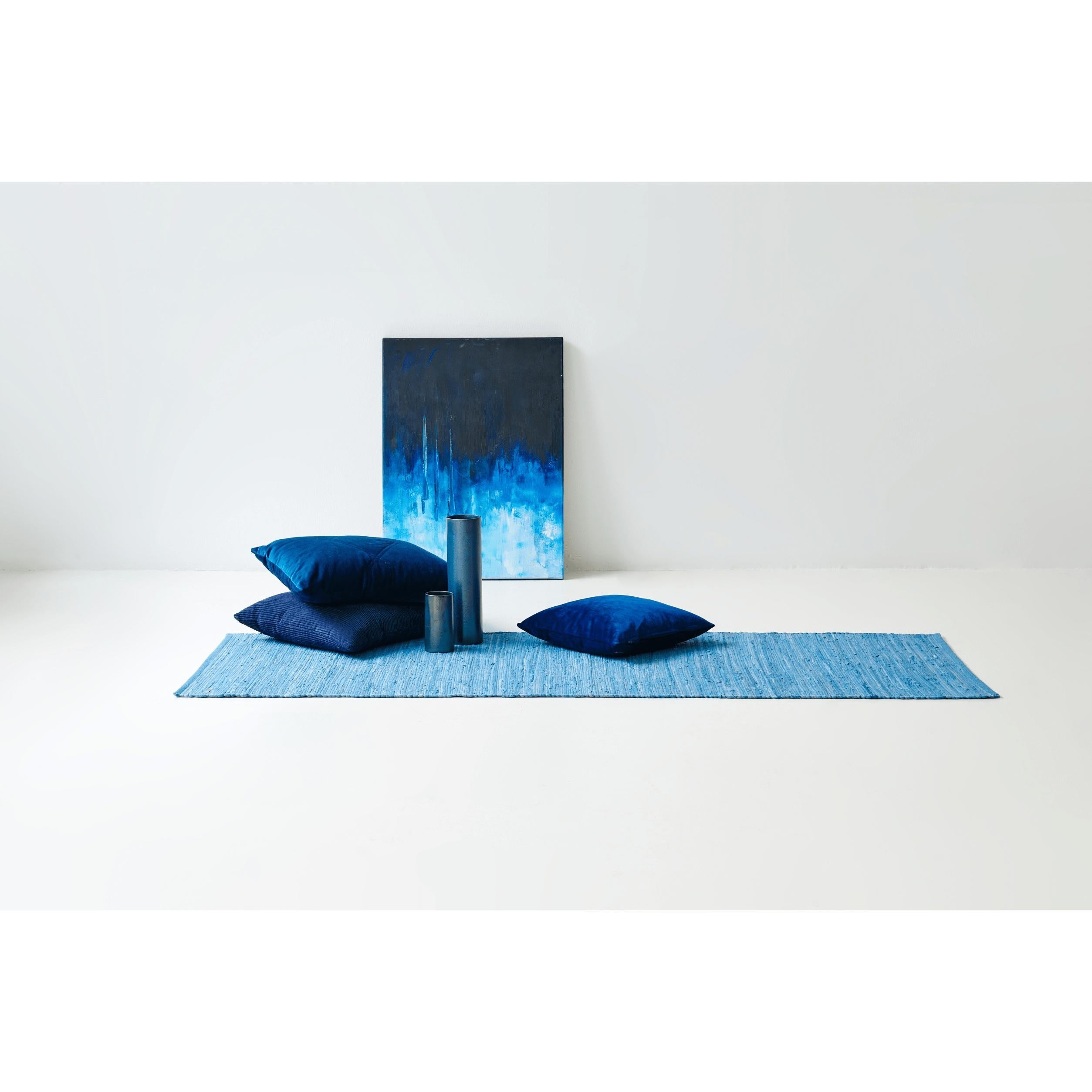Rug Solid Bomullsmattan evigheten blå, 75 x 200 cm
