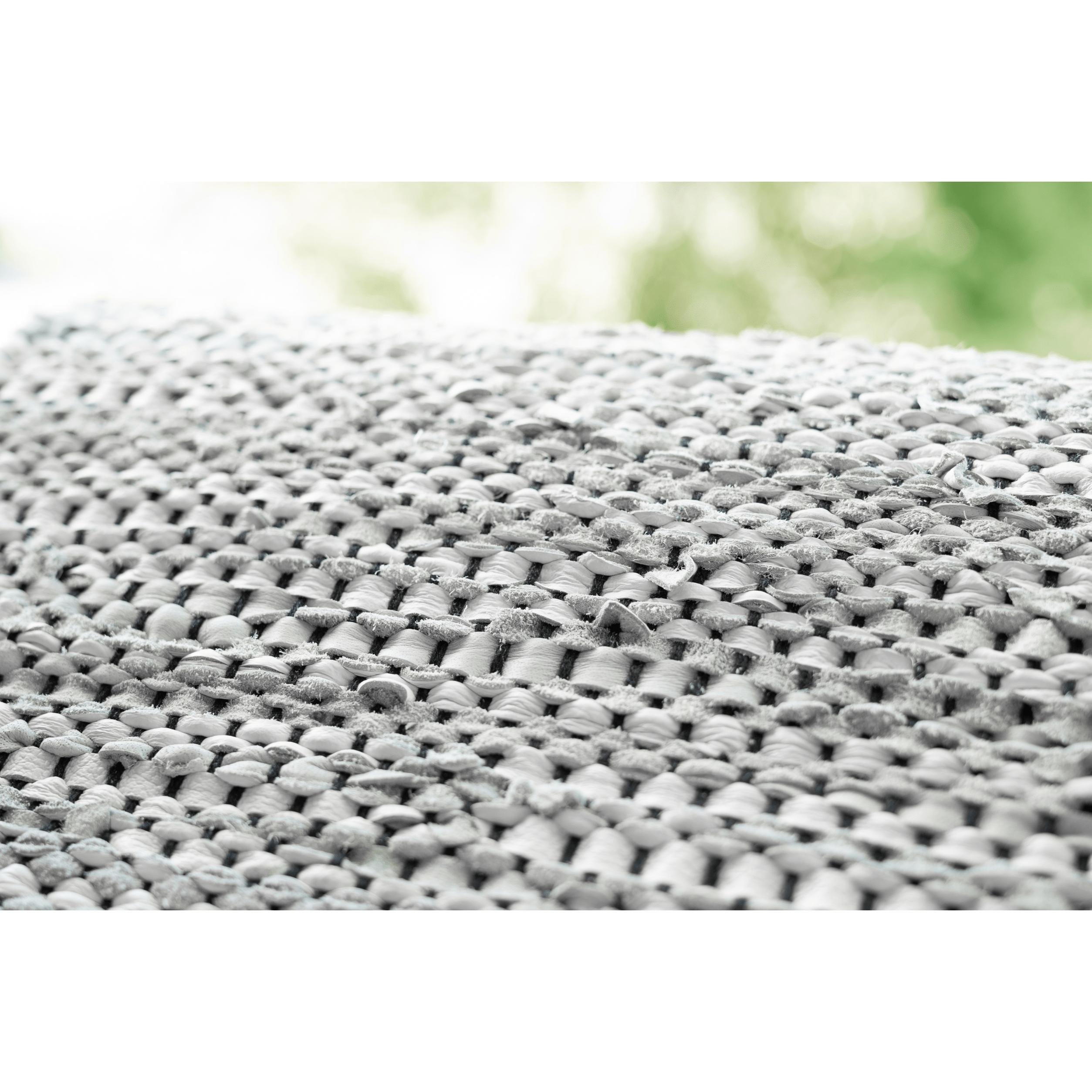 Rug Solid Lädermatta ljusgrå, 75 x 400 cm