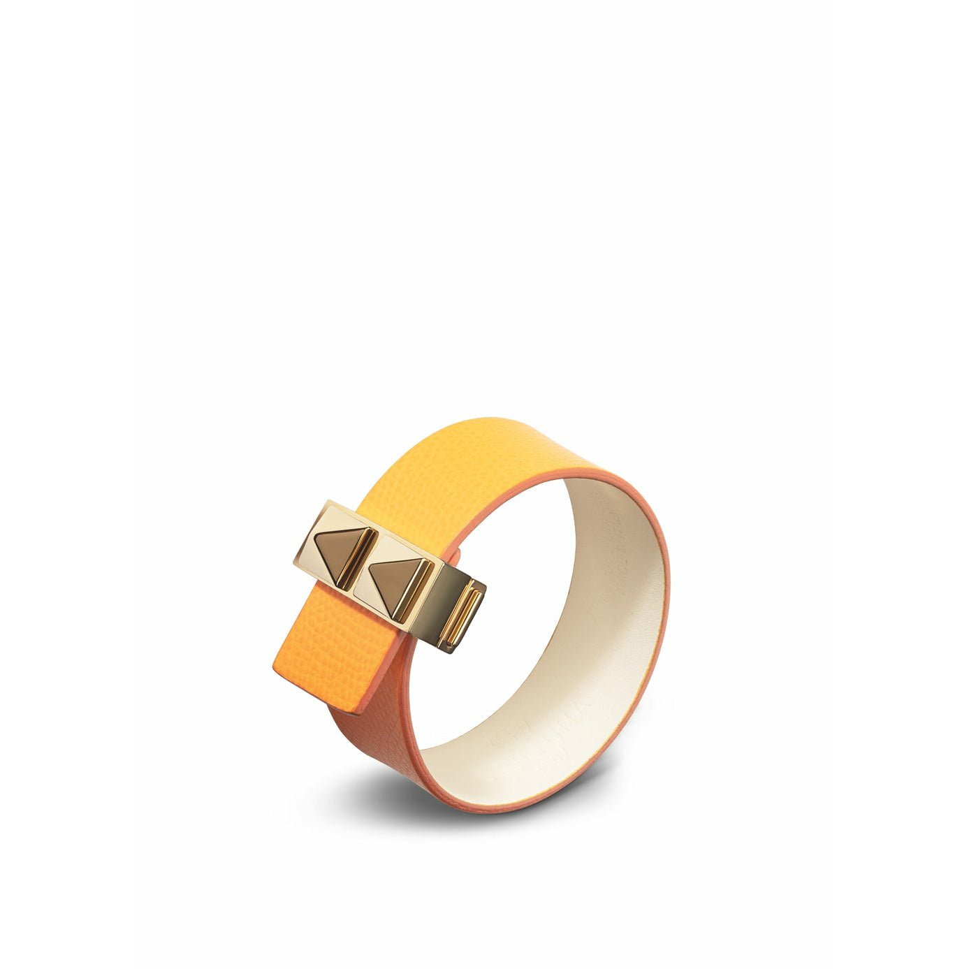 Skultuna Spänn Riftets tunt armband guld pläterat 23 mm l 17 & 18 cm, orange