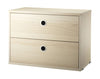 String Furniture Strängsystemskåp med 2 lådor Ash, 30x58x42 cm