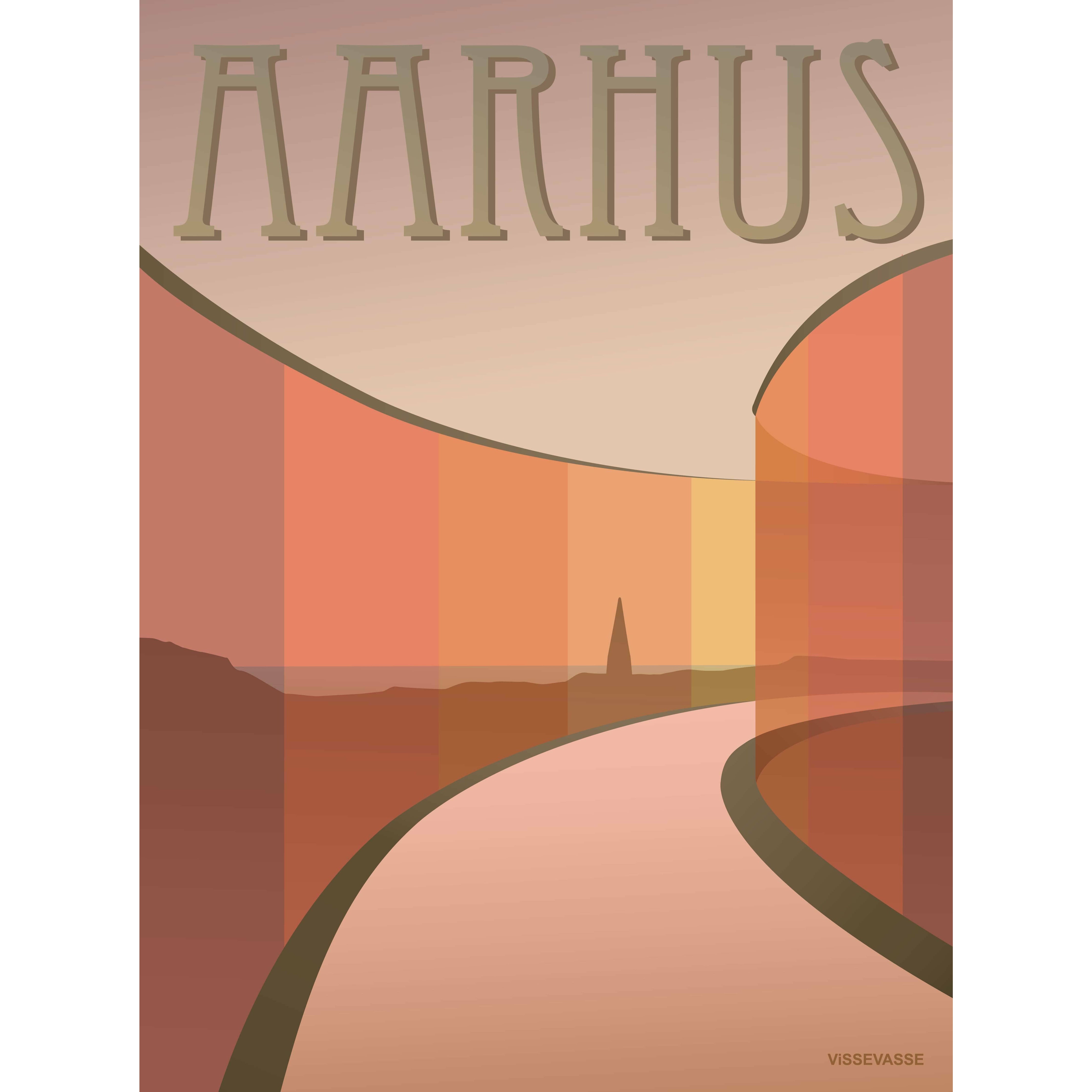 Vissevasse Aarhus aros affisch, 30x40 cm
