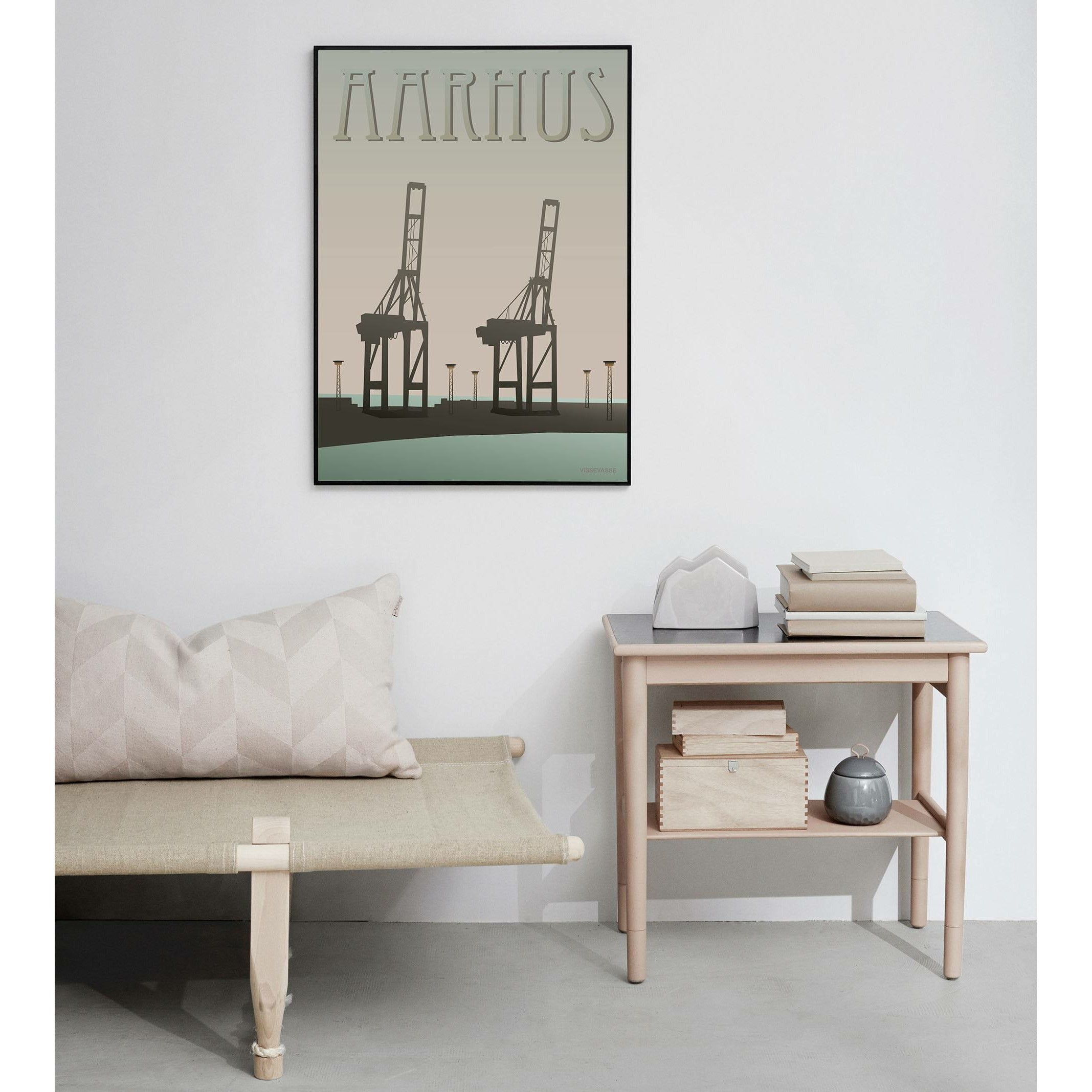 Vissevasse Aarhus hamnposter, 70x100 cm