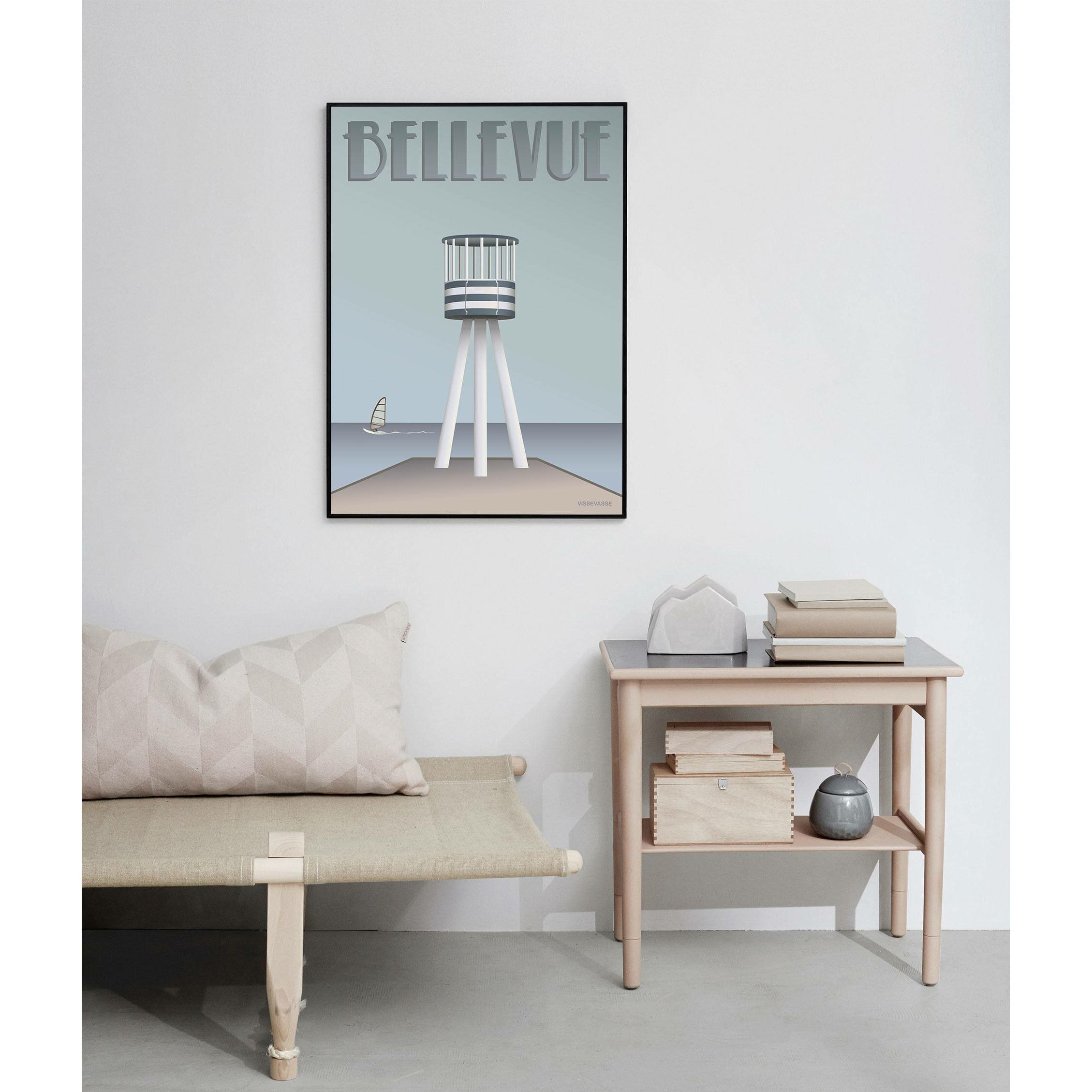 Vissevasse Bellevue Lifeguard Tower -affisch, 70x100 cm