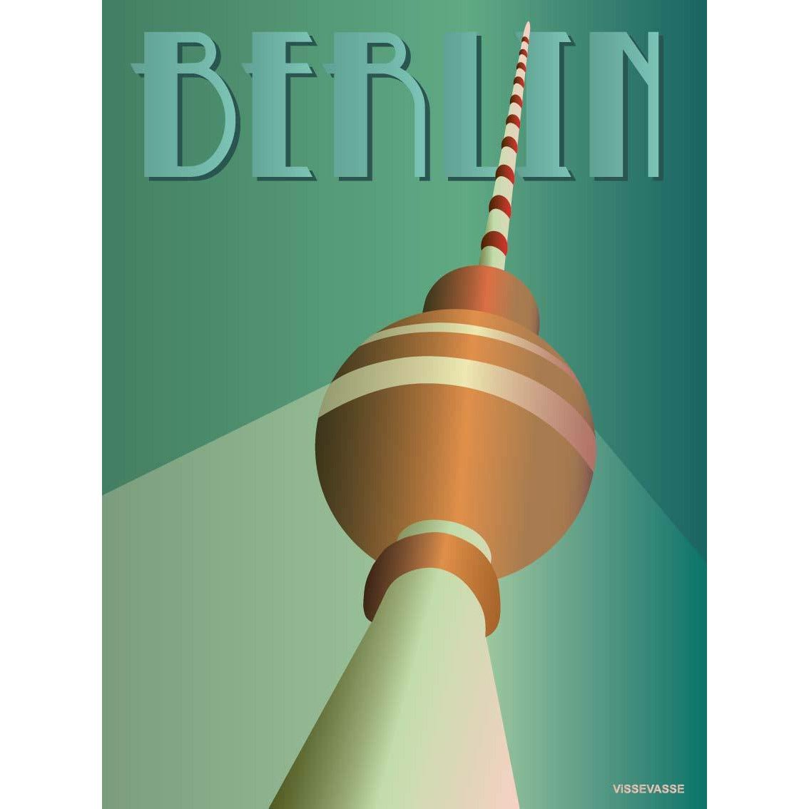 Vissevasse Berlin Fjernsyntårnet Plakat, 70X100 Cm