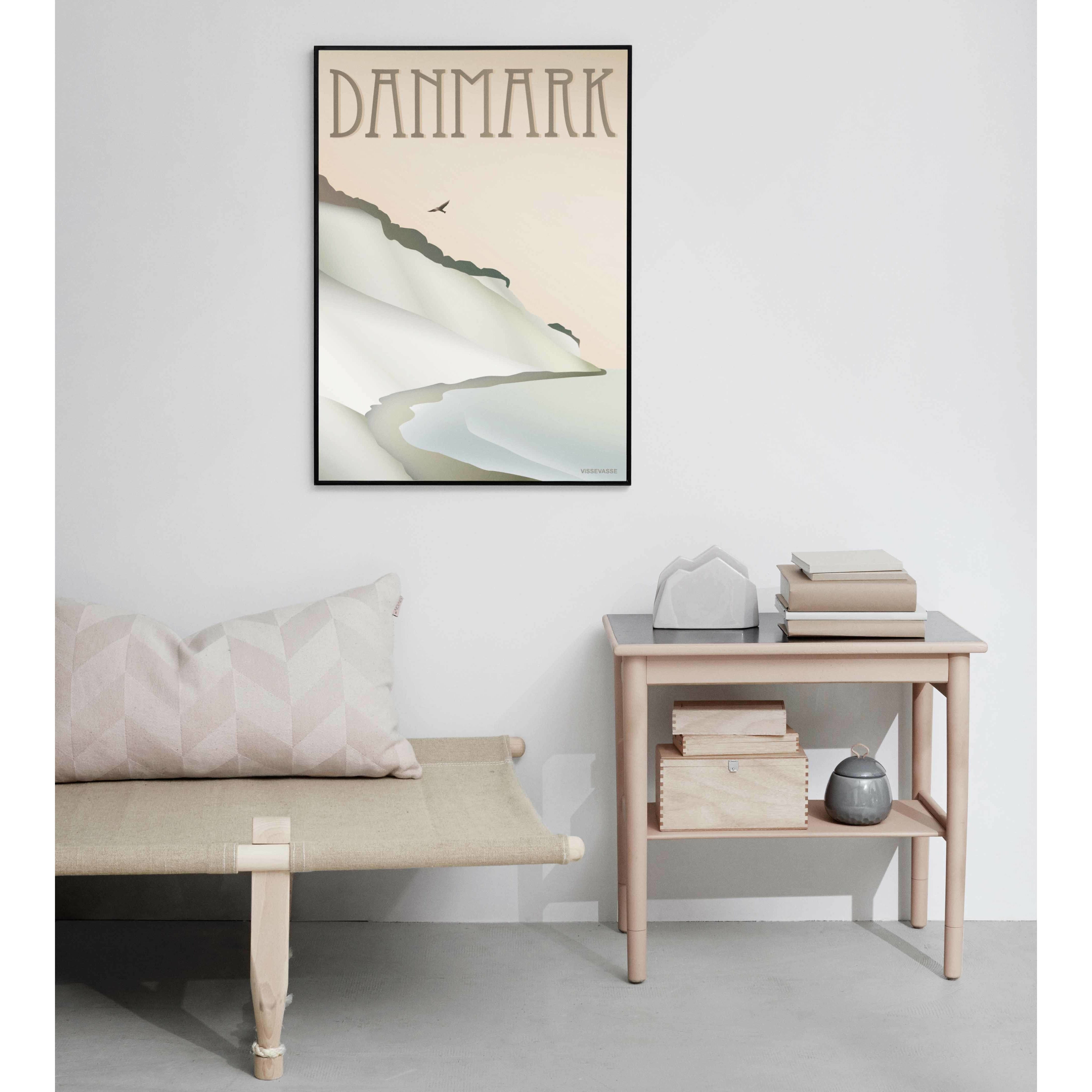 Vissevasse Danmark Klinten -affisch, 70x100 cm