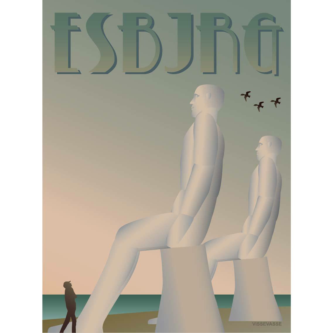 Vissevasse Esbjerg män affisch, 70x100 cm