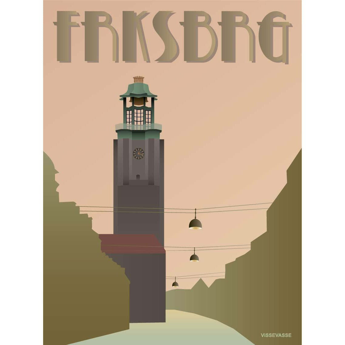 Vissevasse Frederiksberg City Hall Poster, 30x40 cm