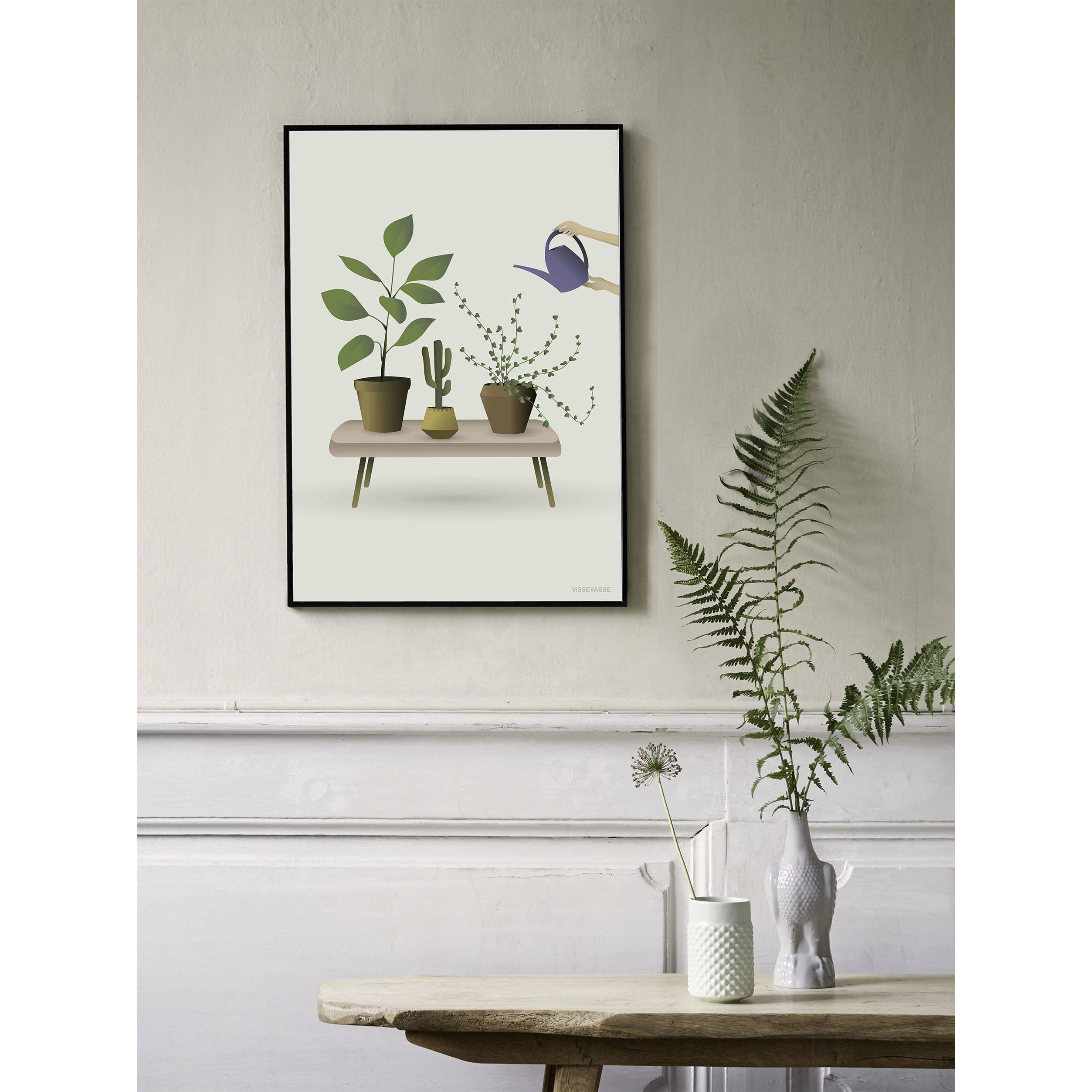 Vissevasse Växande växter affisch, 15x21 cm