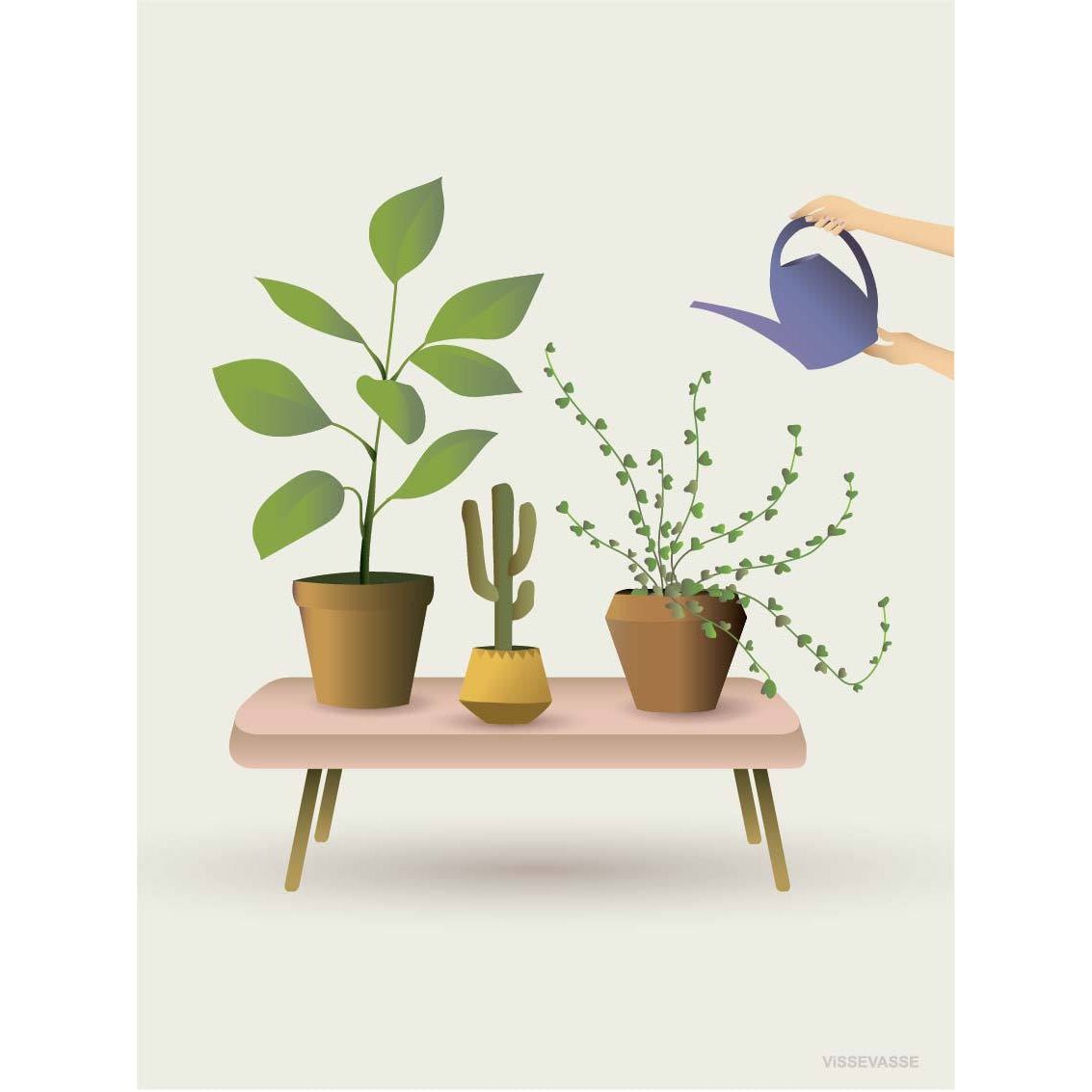 Vissevasse Growing Plants Plakat, 15X21 Cm