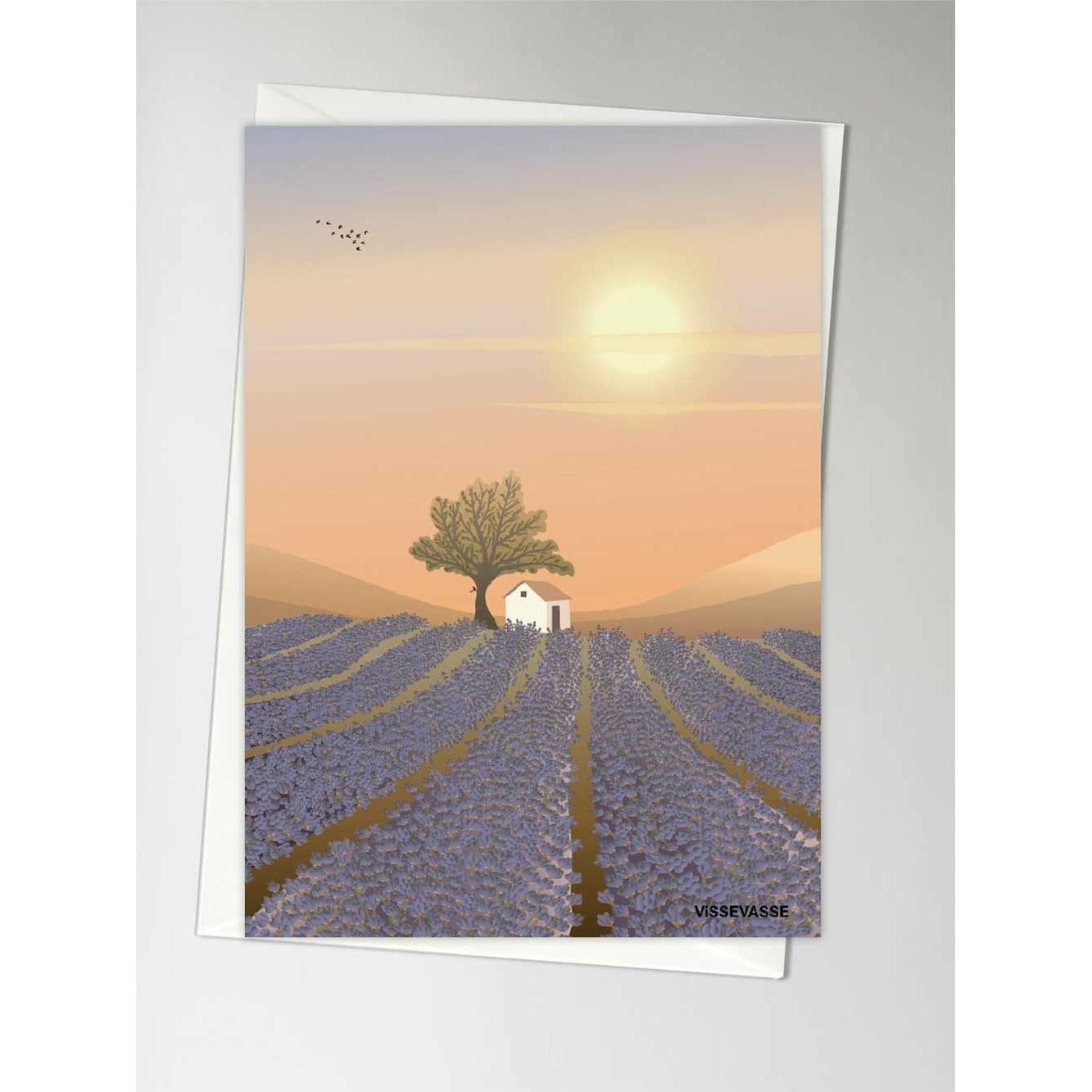 Vissevasse Lavender Field Anledningskort, A6