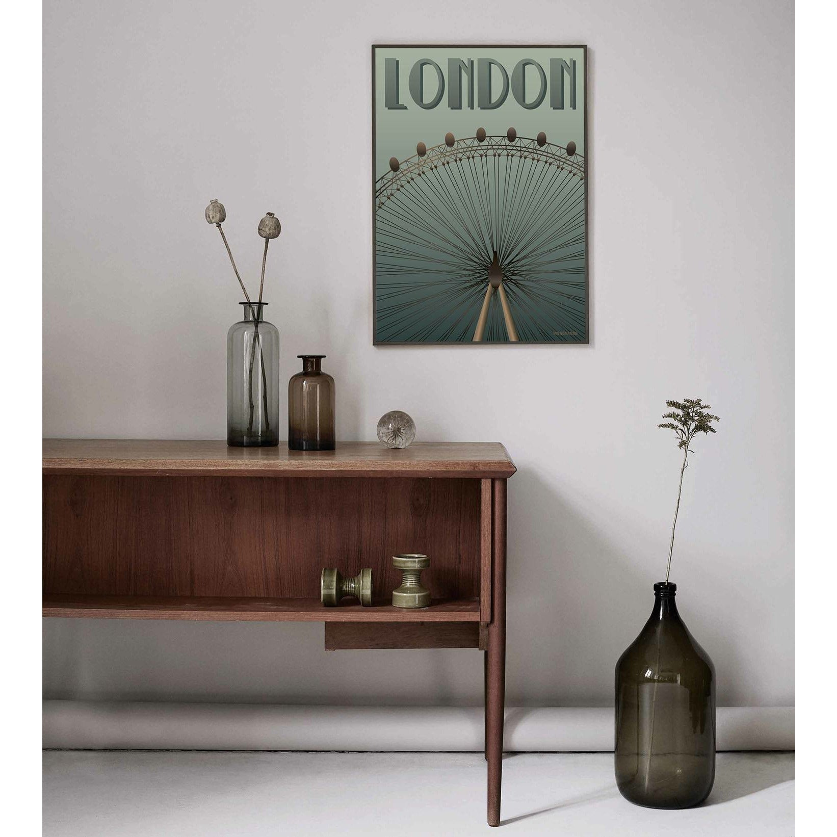 Vissevasse London Eye Poster, 50x70 cm