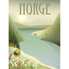 Vissevasse Norge bergsaffischen, 50x70 cm