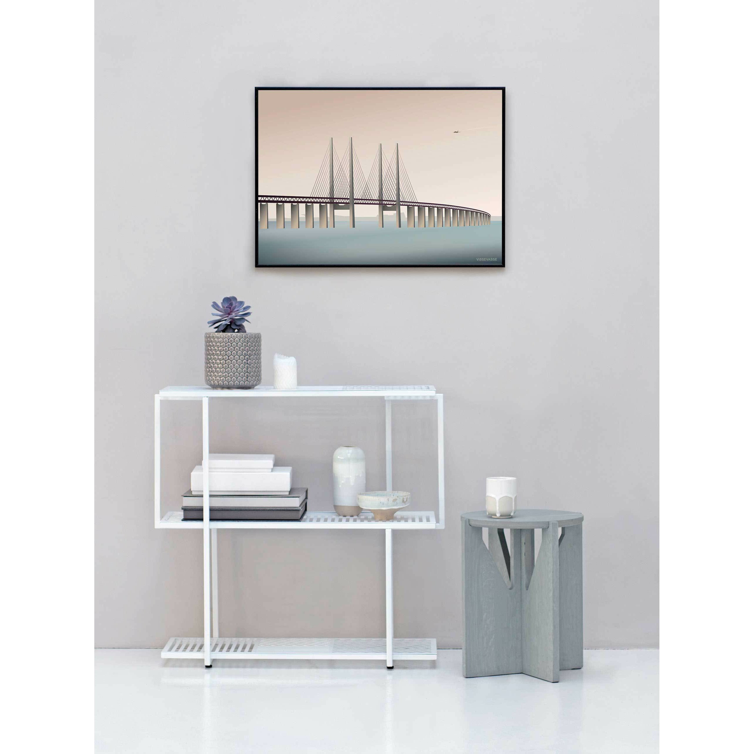 Vissevasse Øresund bridge affisch, 50x70 cm